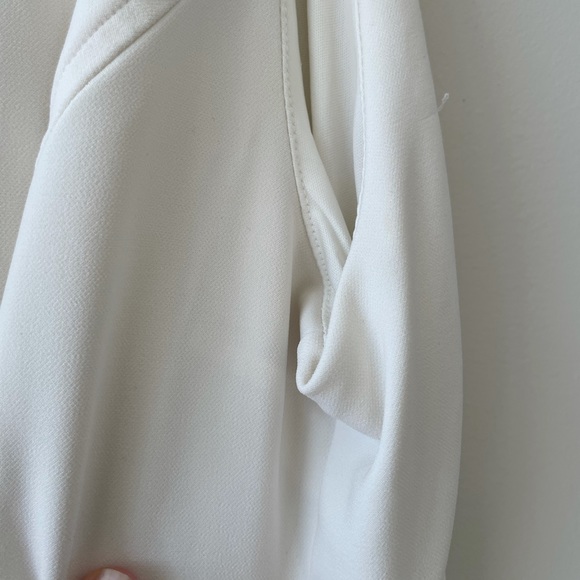 White Mock-Neck A-Line Mini Dress - Picture 9 of 14